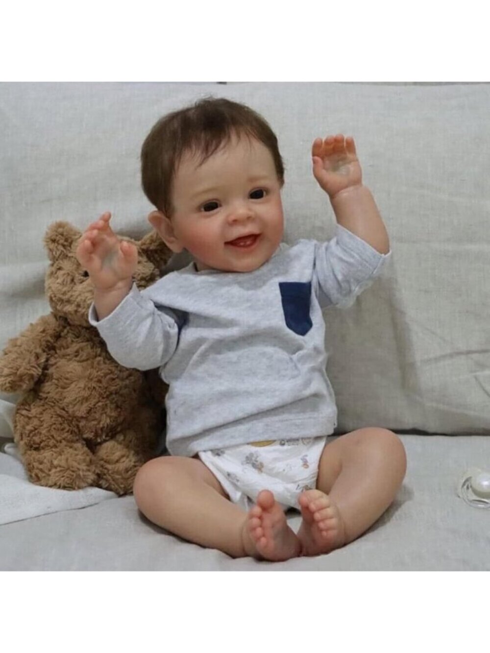 Lifelike Reborn Baby Doll 20 Inch Realistic Newborn Boy Girl Weighted Toy
